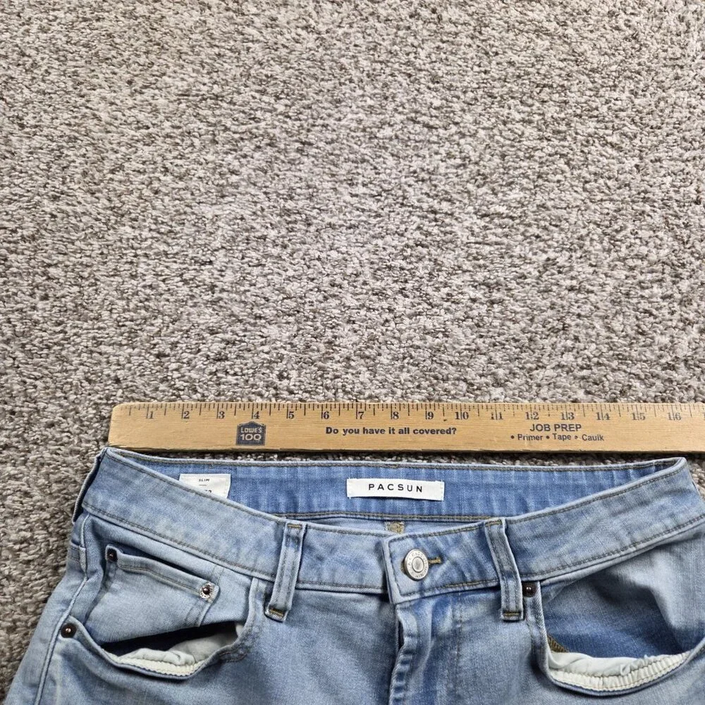 Pacsun Jeans Mens 32x31 Tag 32x32 Slim Light Wash Denim Read*